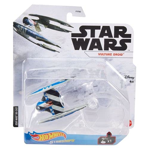 Hot Wheels Star Wars Vulture Droid Starship Vehicle - Die-Cast Toy for Kids & Collectors - Perfect for Play, Display, and Star Wars Themed Parties