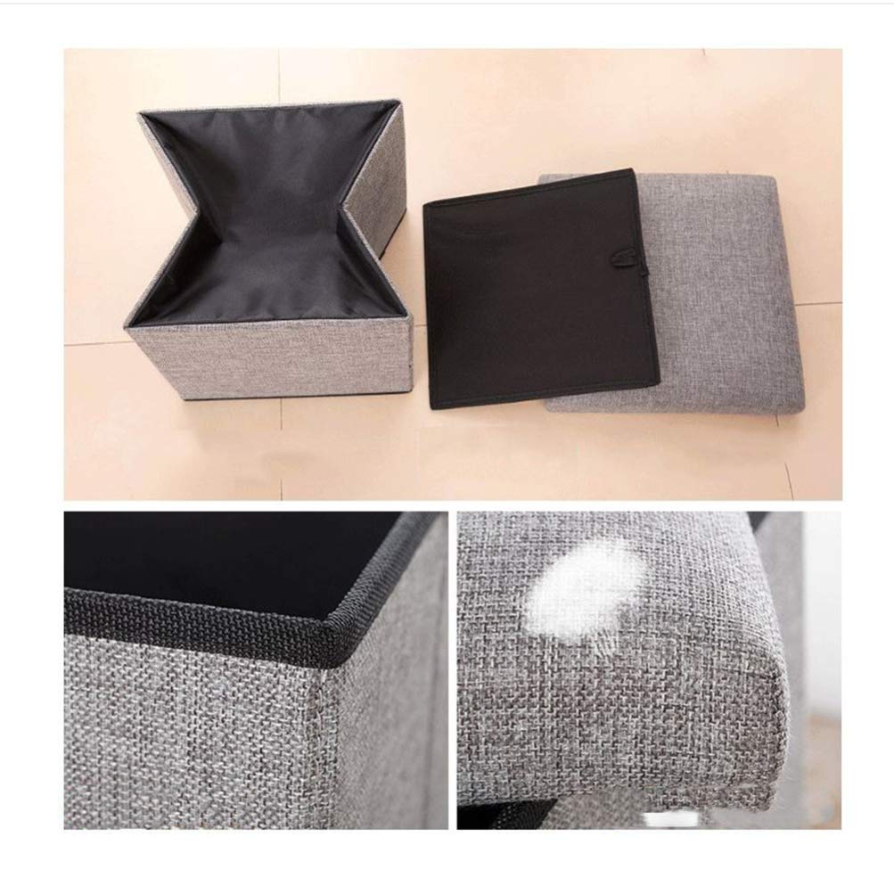 Foldable Fabric Foot Rest Stool with Storage - Portable Footstool for Home, Office & Travel - Organizer Cube for Sundries & Small Items - Perfect for Relaxing, Reading & Working
