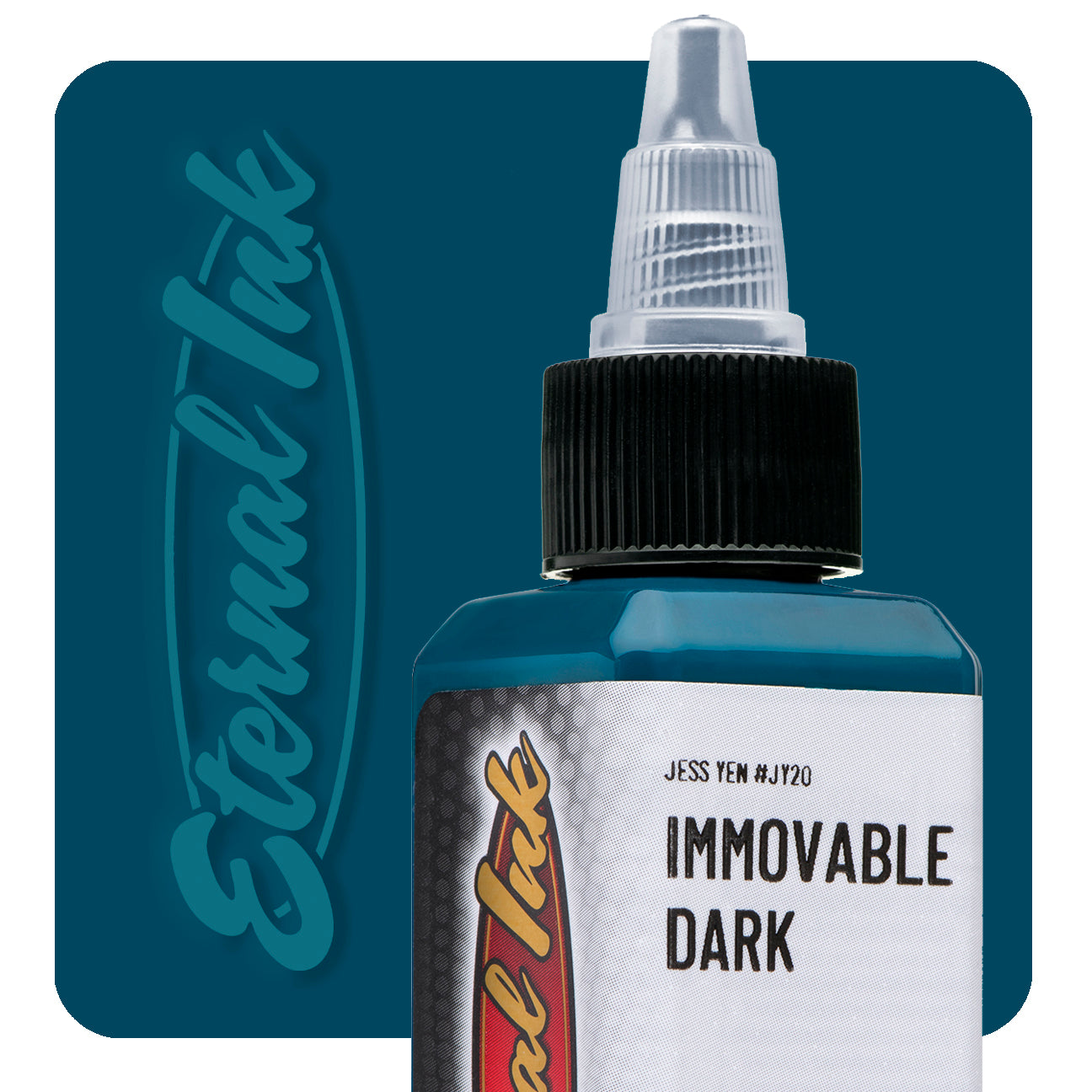 Eternal Jess Yen Immovable Dark Ink 2oz - Professional Tattoo Ink for Artists - Perfect for Tattooing, Permanent Makeup & Body Art