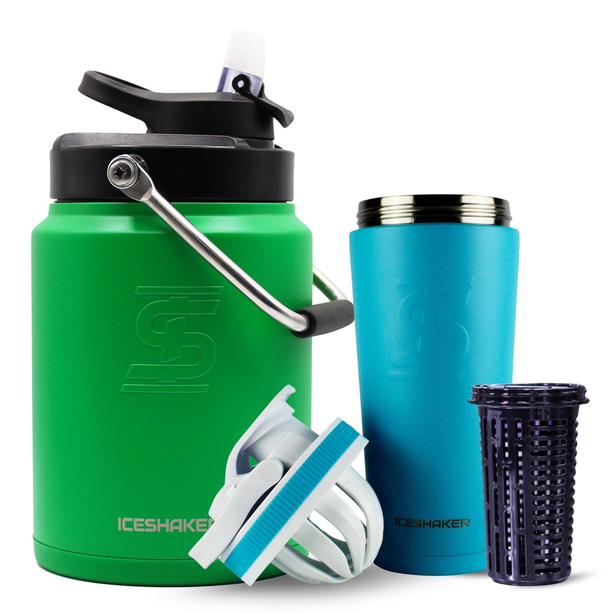 Premium Ice Shaker Hydration Pack - Insulated Water Bottle for Gym, Workout & Outdoor Sports - Leakproof & BPA-Free Shaker Cup for Protein Shakes & Cold Drinks