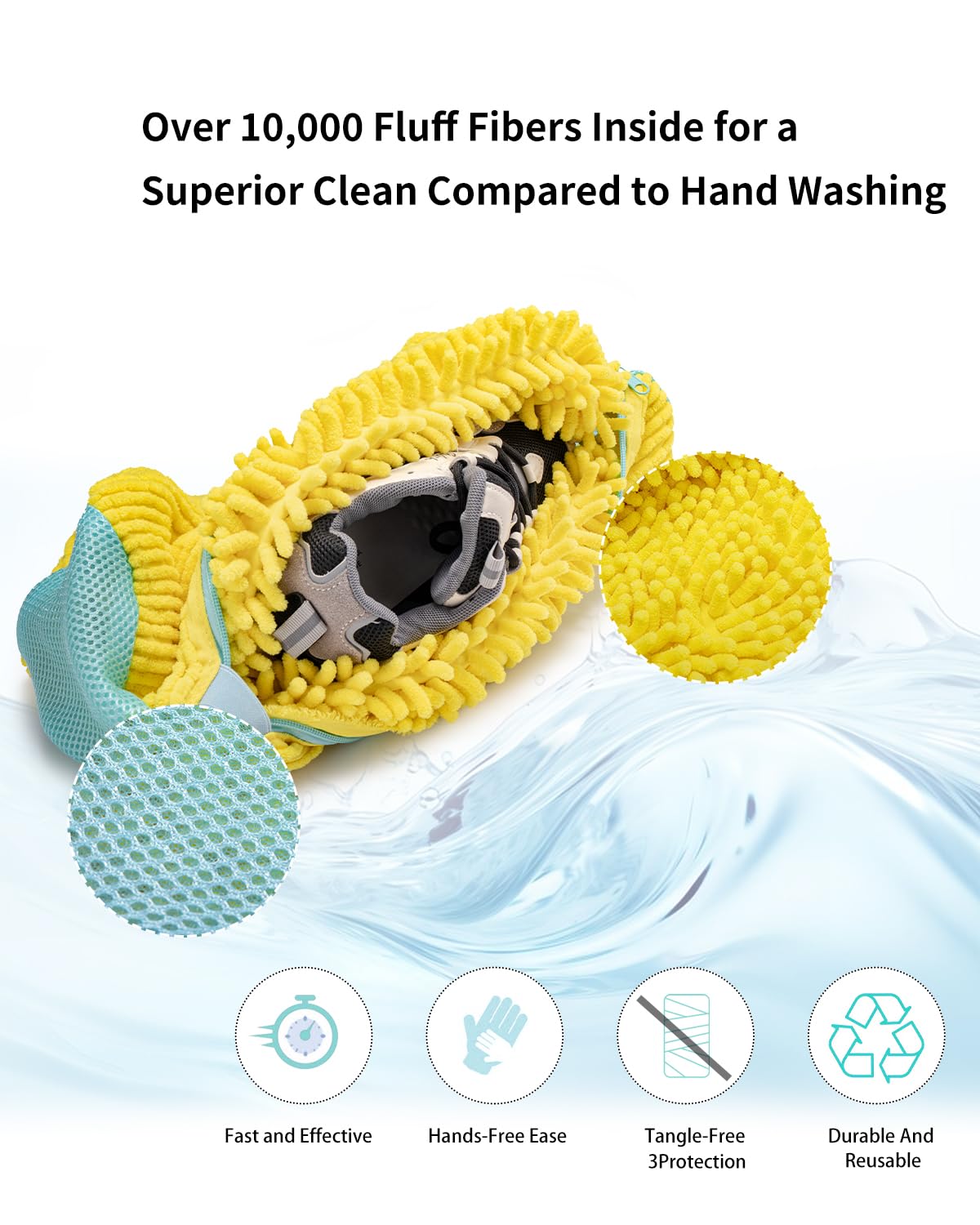 Reusable Shoe Washing Machine Bag 2 Pack - Durable Laundry Shoe Bag for Washer & Dryer | Perfect for Sneakers, Running Shoes & Sports Gear | Keep Shoes Clean & Protected During Washing
