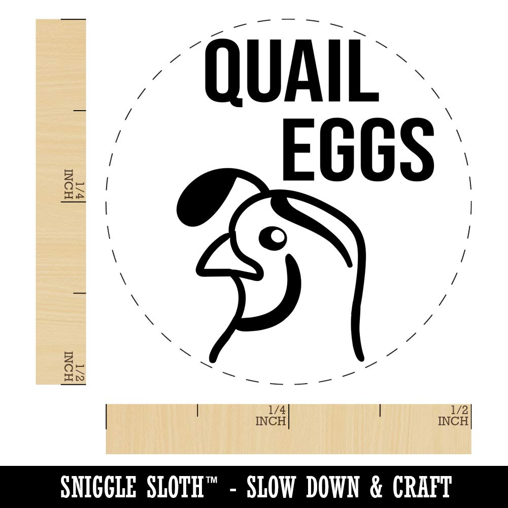 Mini Quail & Chicken Egg Rubber Stamp - 1/2