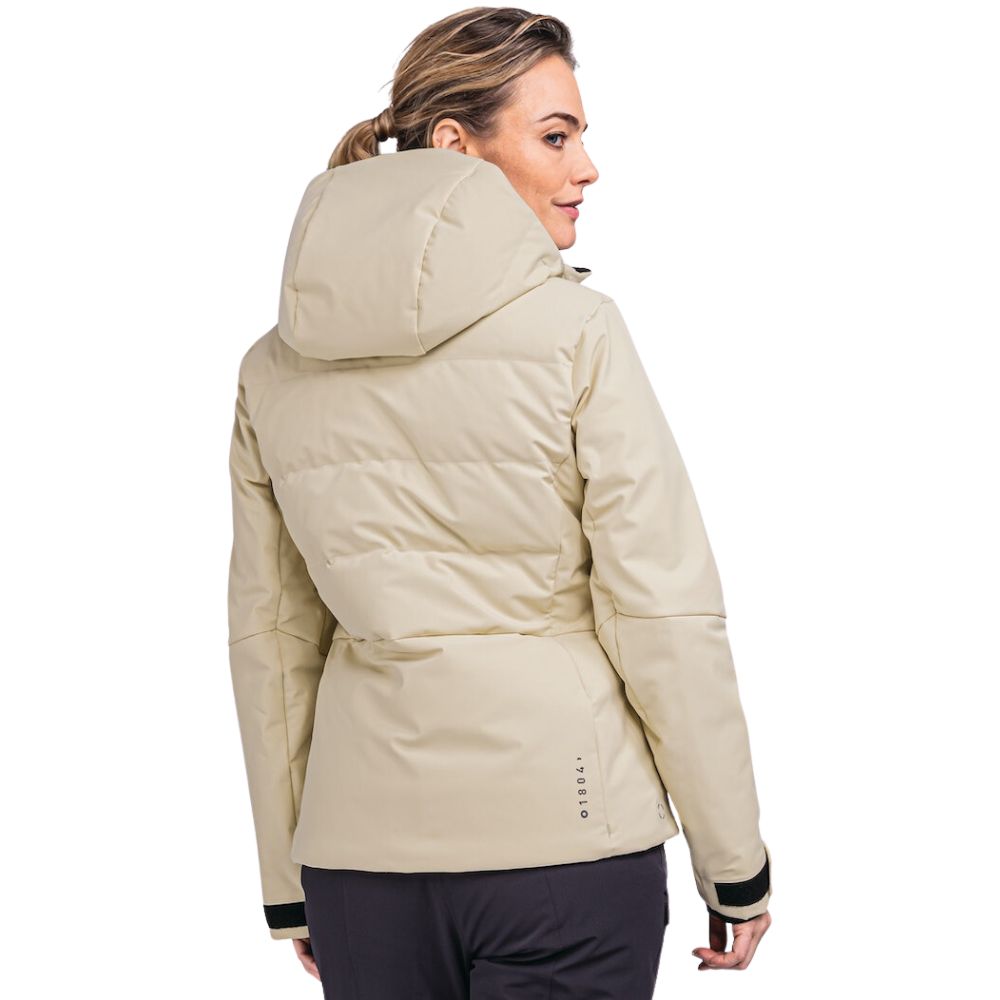 Schoffel Women's Misurina Down Ski Jacket - Smokey Sands - Warm & Waterproof Winter Coat for Skiing, Snowboarding & Outdoor Adventures