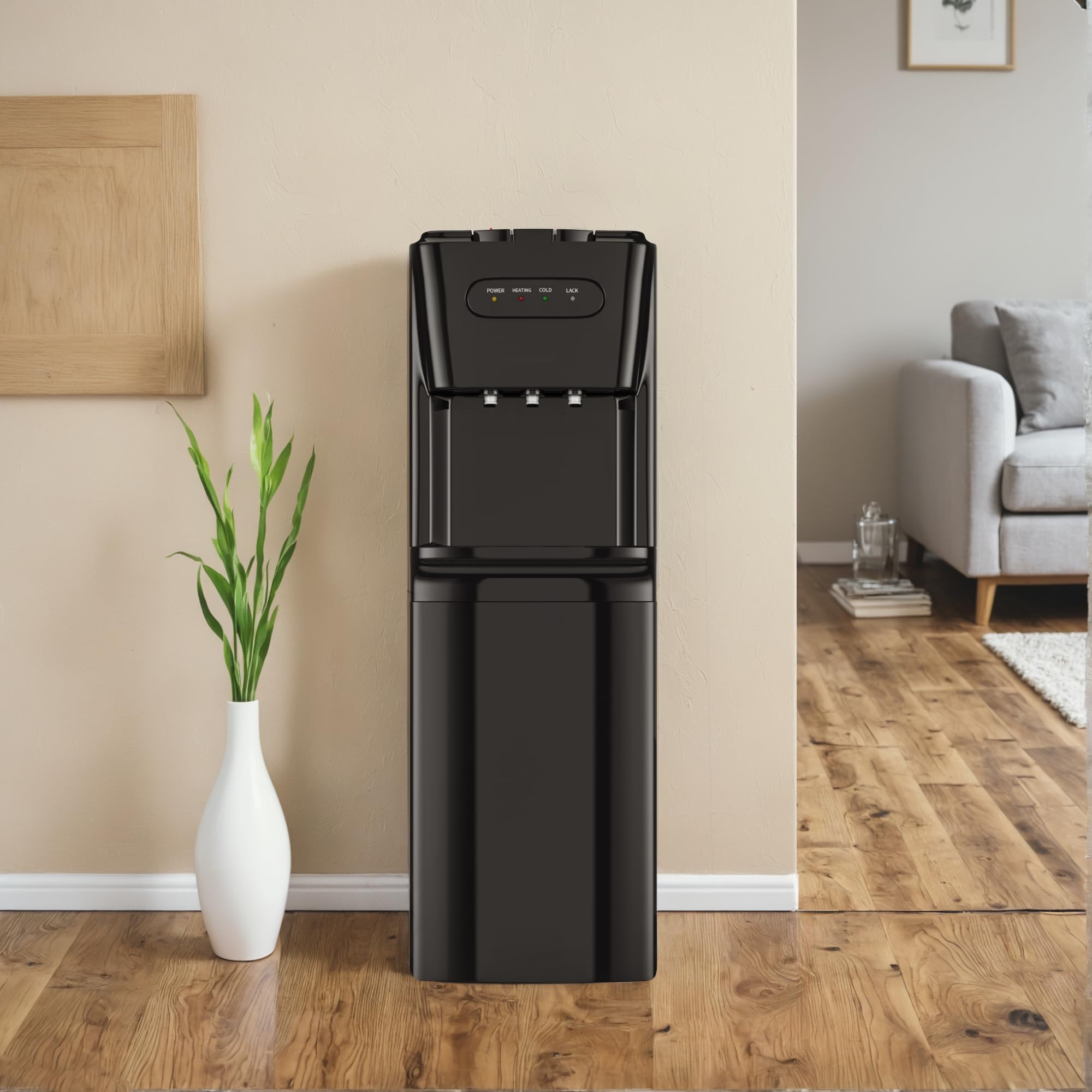 5 Gallon Bottom Loading Water Cooler Dispenser with Hot, Room & Cold Temperature Options - Child Safety Lock for Home, Office & Living Room - Perfect for Hydration, Tea & Coffee Making