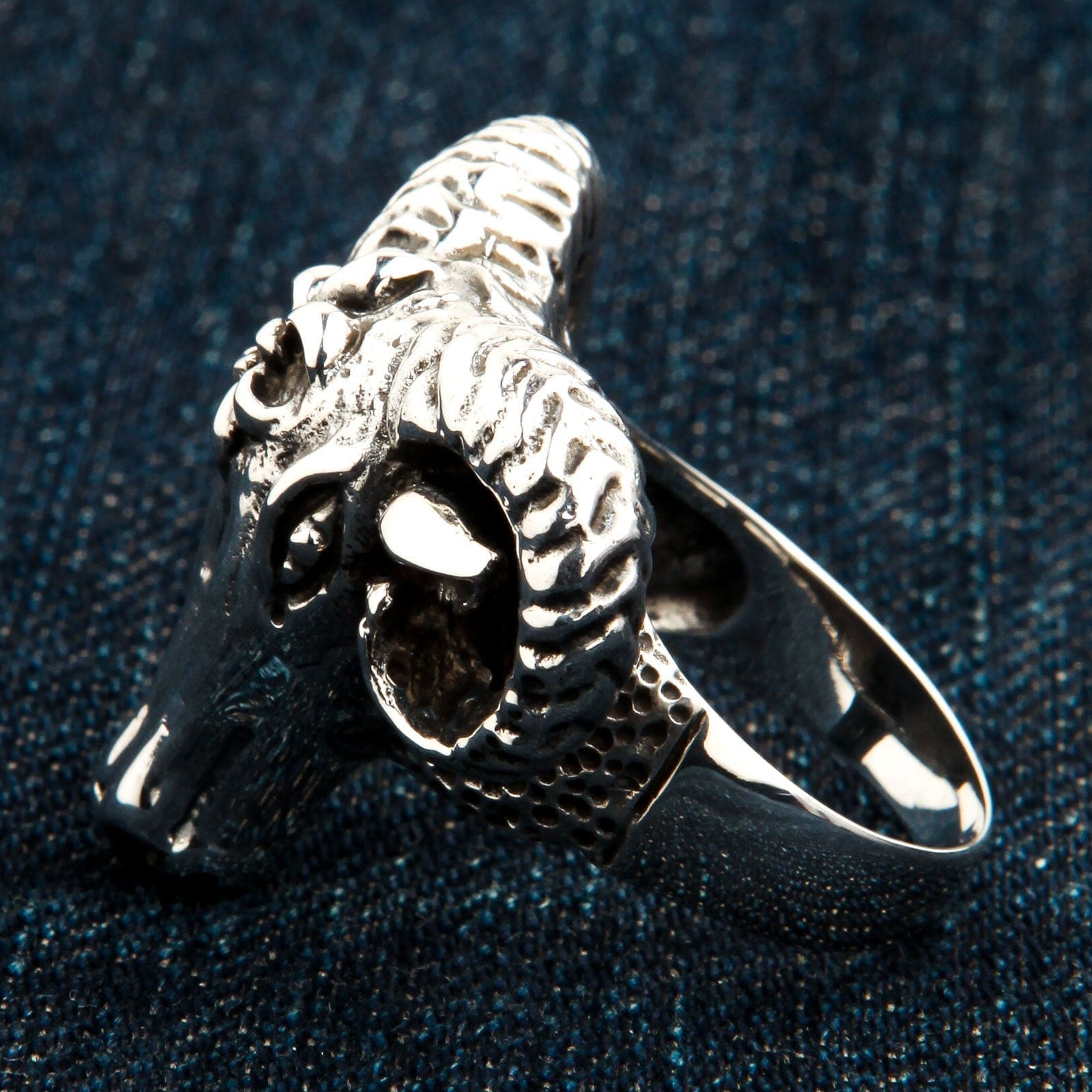Sterling Silver Ram Head Ring for Men - Unique Handmade Jewelry for Gifts, Weddings, and Everyday Wear