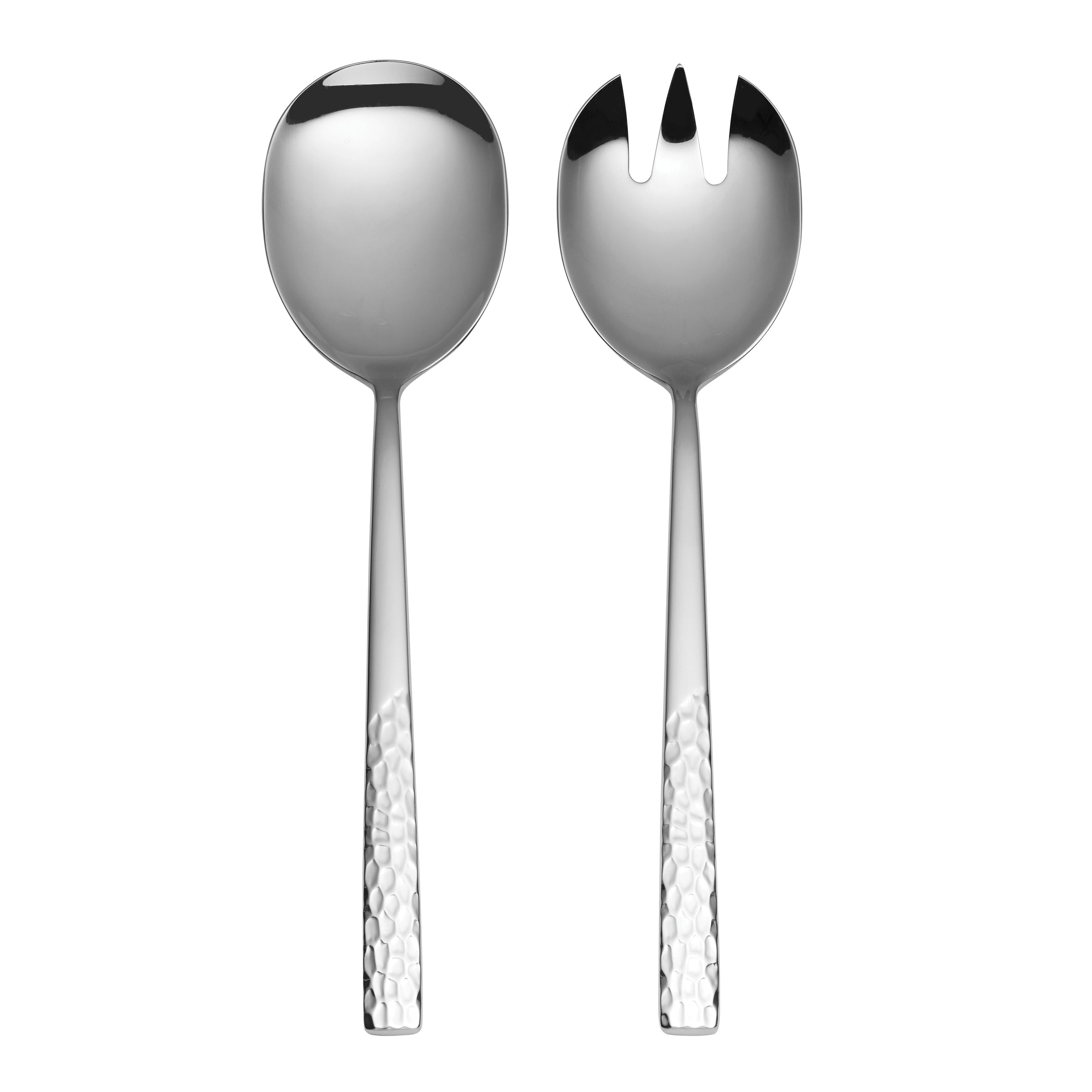 Mezze 2-Piece Salad Serving Set - Stainless Steel Salad Tongs & Fork - Perfect for Dinner Parties, Picnics, and Buffet Style Meals