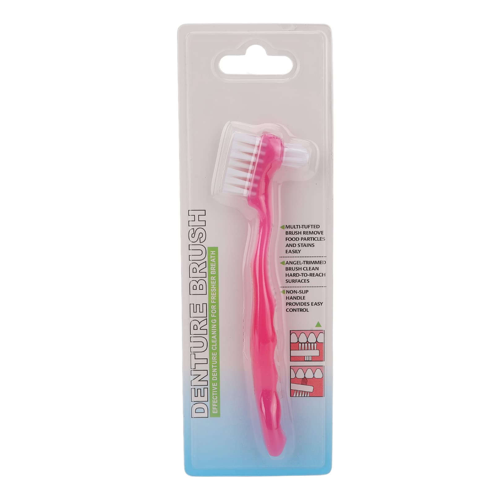 Premium Denture Cleaning Brush for Elderly - Portable False Teeth Brush for Plaque & Dirt Removal - Travel & Home Use - Ideal for Denture Care & Oral Hygiene Maintenance