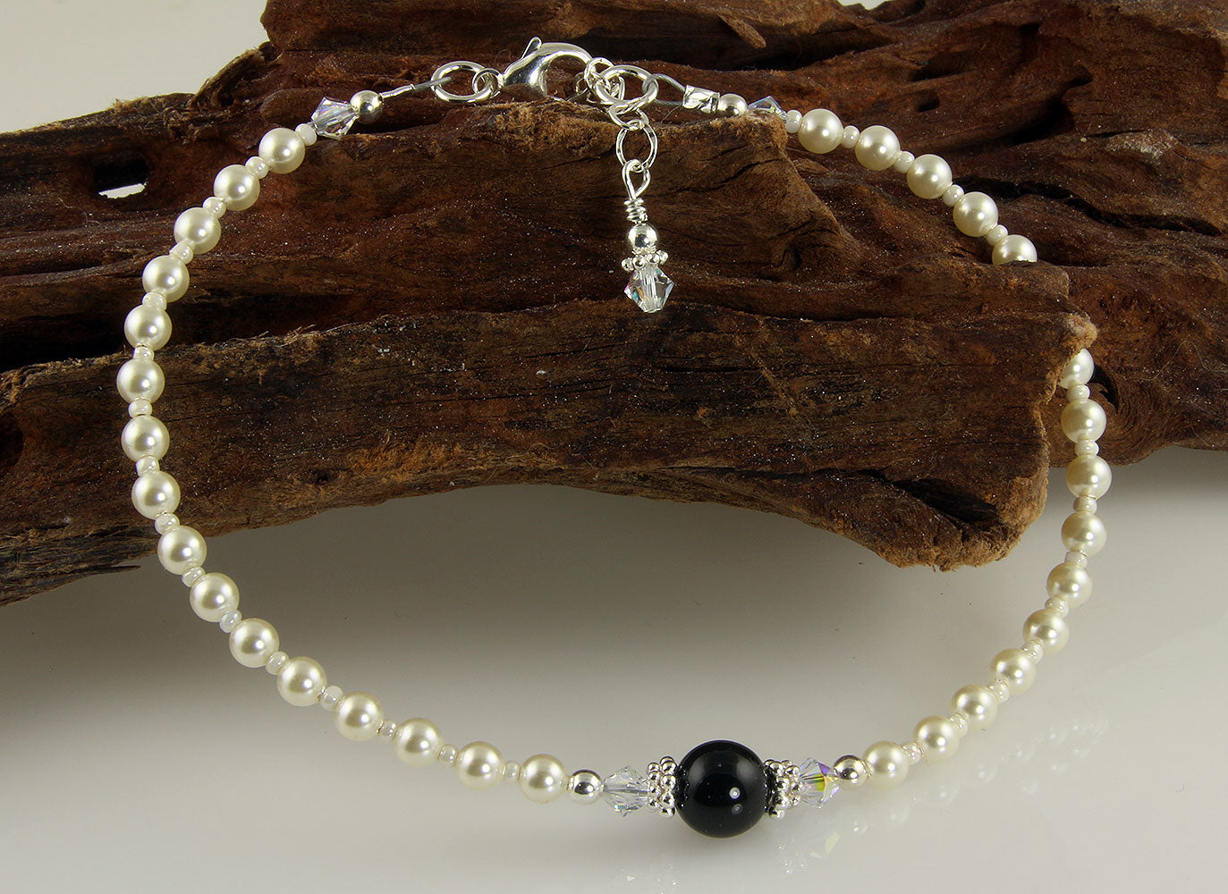 Elegant Black Pearl Beaded Anklet for Women - Stylish Foot Jewelry for Beach, Wedding & Summer Outfits