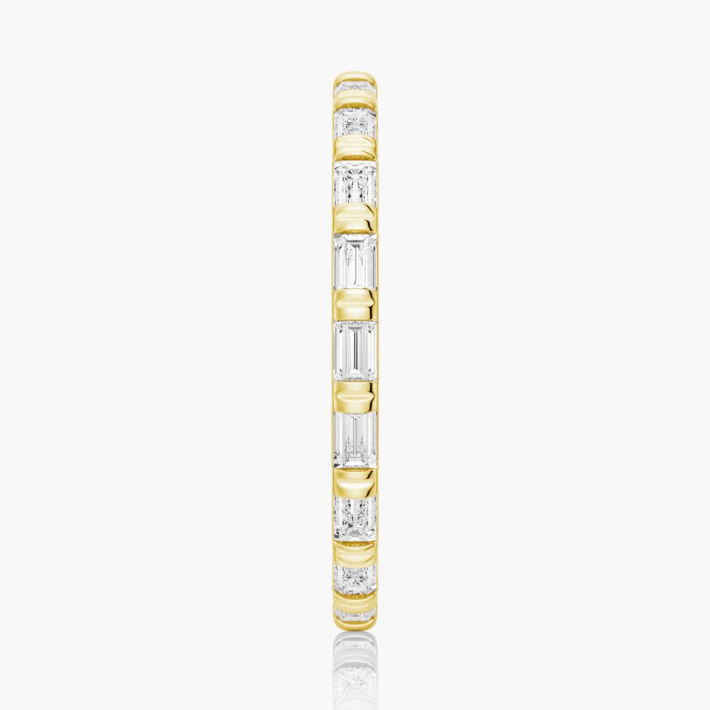 1.2 CT Slim Baguette Moissanite Stackable Wedding Band Ring for Women - Perfect for Stacking, Anniversary Gifts & Everyday Elegance