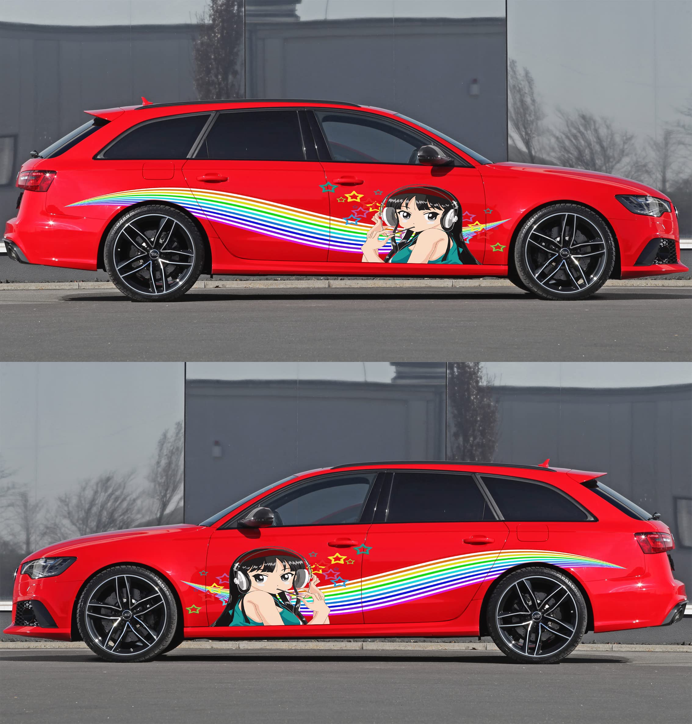 Anime Girl Car Stickers - Large 26x90 One Piece Manga Decals for Cars, Sexy Anime Girl Decals for Men - Waterproof Vinyl Vehicle Decoration for Windows, Laptops, Motorcycles (Multi Style ZYO_5)