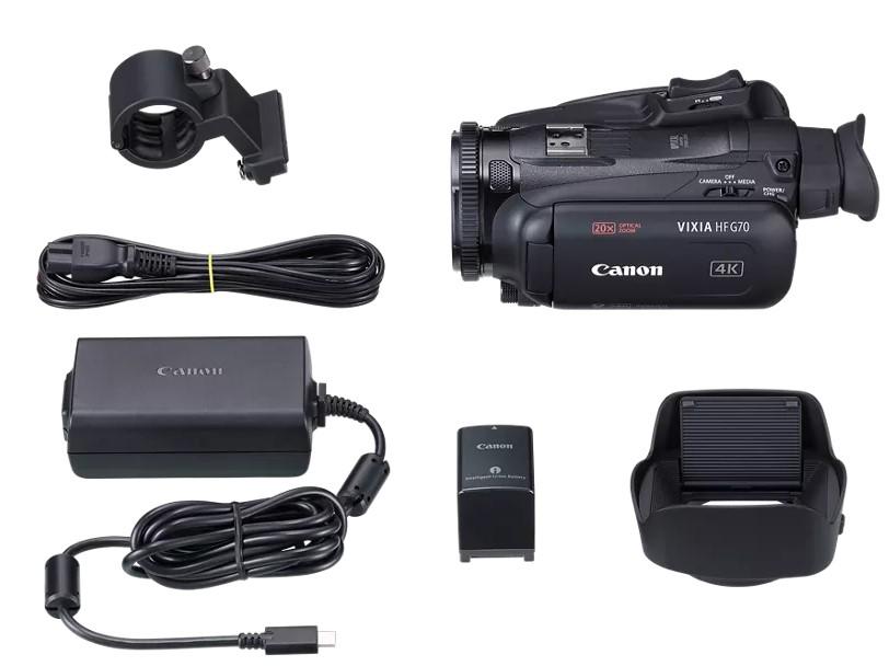 Canon Vixia HF G70 4K UHD Camcorder with 20x Optical Zoom, Wi-Fi & Dual Pixel AF - Professional Video Camera for Vlogging, Filmmaking and Live Streaming (Black)