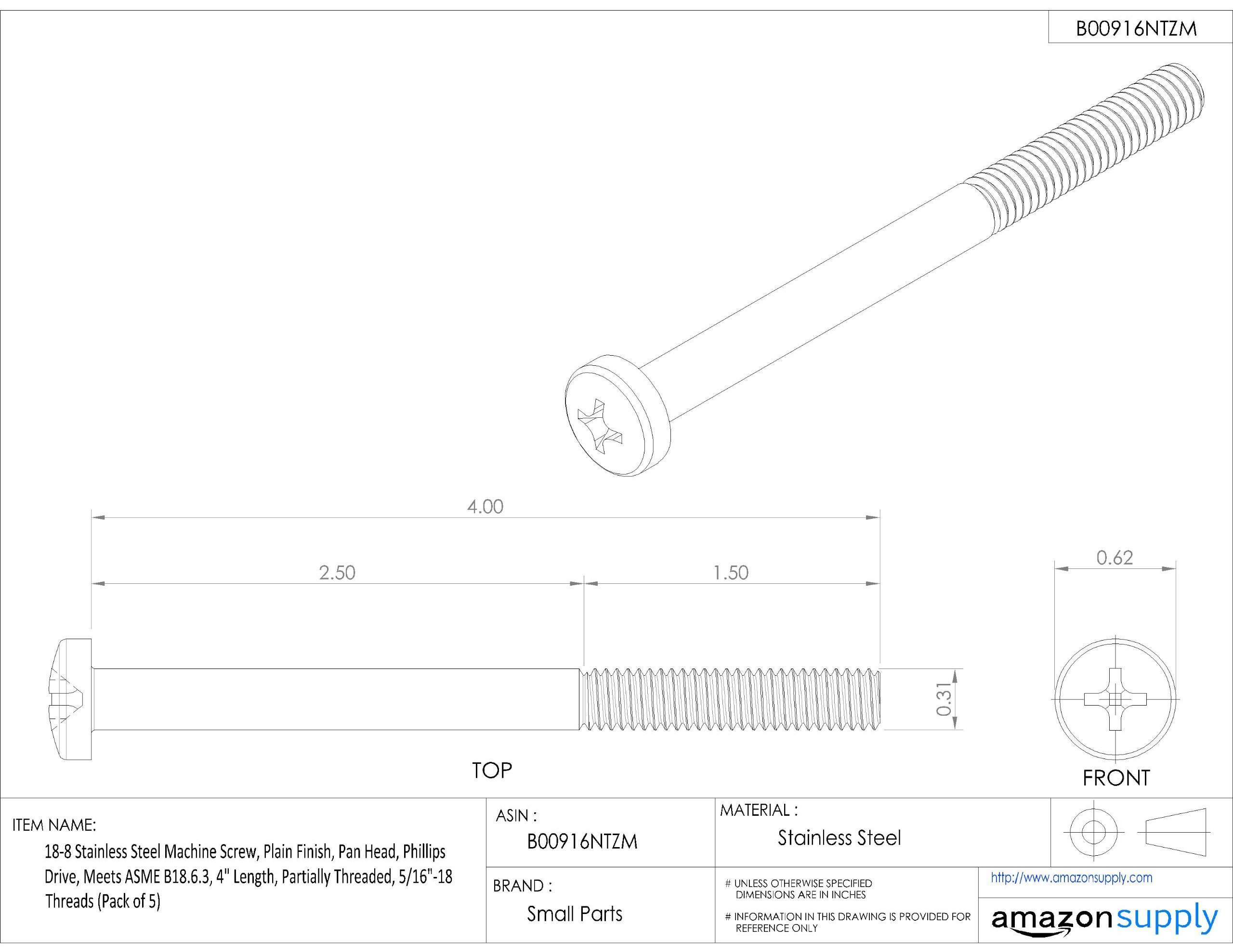 18-8 Stainless Steel Machine Screw 2
