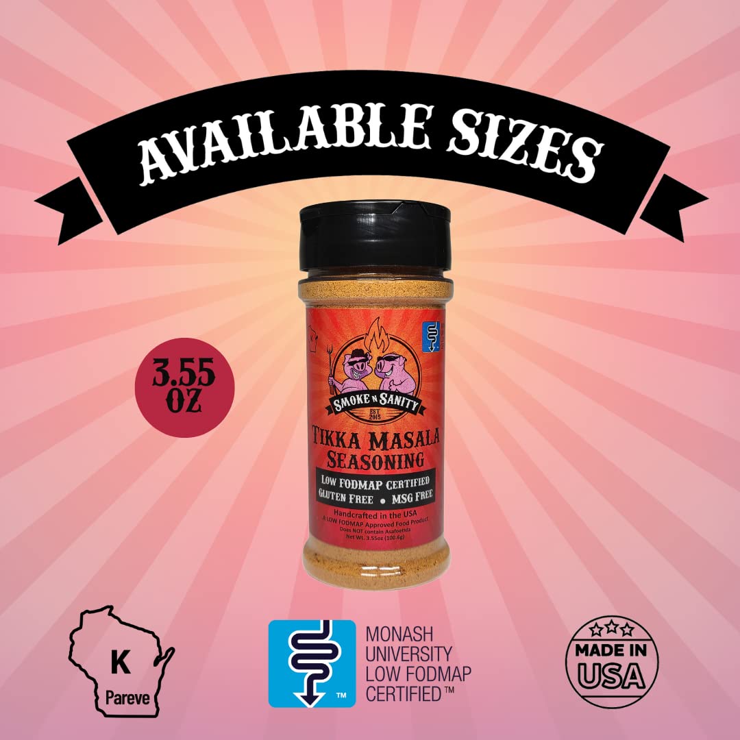 Low FODMAP Tikka Masala Seasoning - Gluten & Dairy Free - for Indian Cooking & Snacks