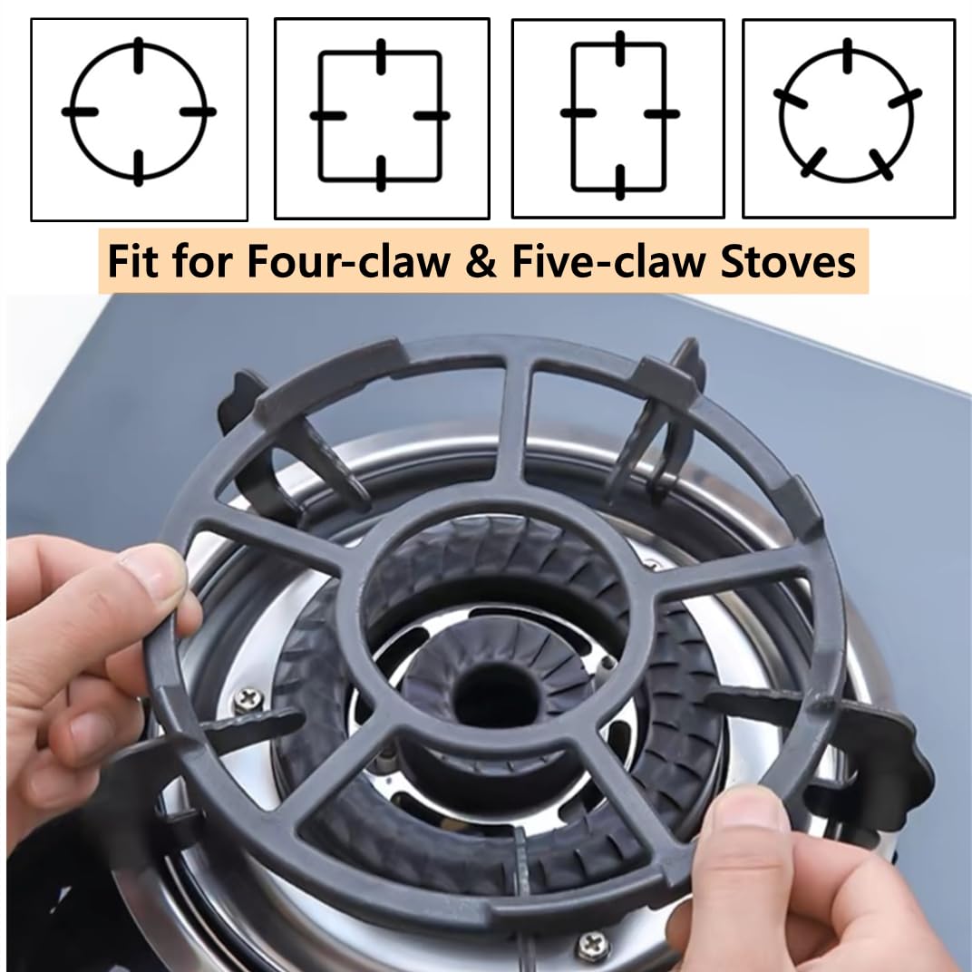 Cast Iron Wok Support Ring - Non-Slip Gas Burner Reducer for Moka Pot, Coffee Maker & Small Saucepan | Heavy Duty Stove Extender & Trivet for Gas Hob | Perfect for Camping, Outdoor Cooking & Home Kitchen Use