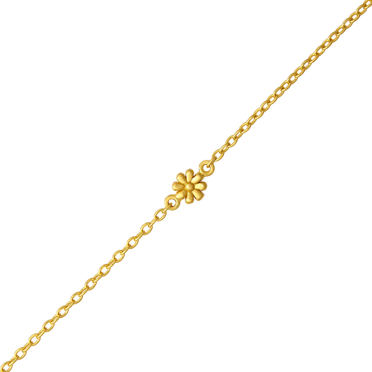 Elegant Wildflower Gold Bracelet for Women - Boho Floral Handmade Jewelry Gift for Her - Perfect for Weddings, Parties & Everyday Wear