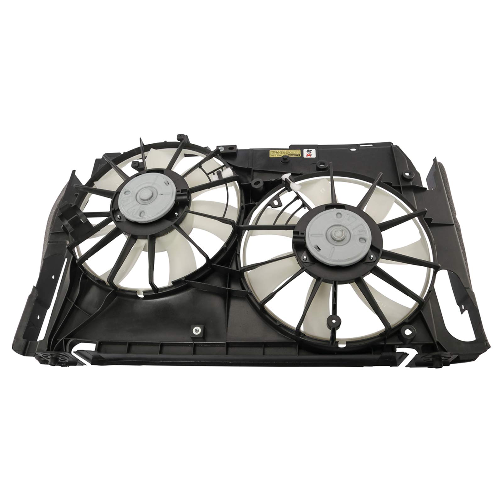 TRQ Radiator Dual Cooling Fan Assembly for 2006-2012 Toyota RAV4 - Replacement for TO3117102 - High Performance Cooling System Part for Engine Overheating Prevention - Perfect for Off-Roading, Towing & Hot Weather Driving