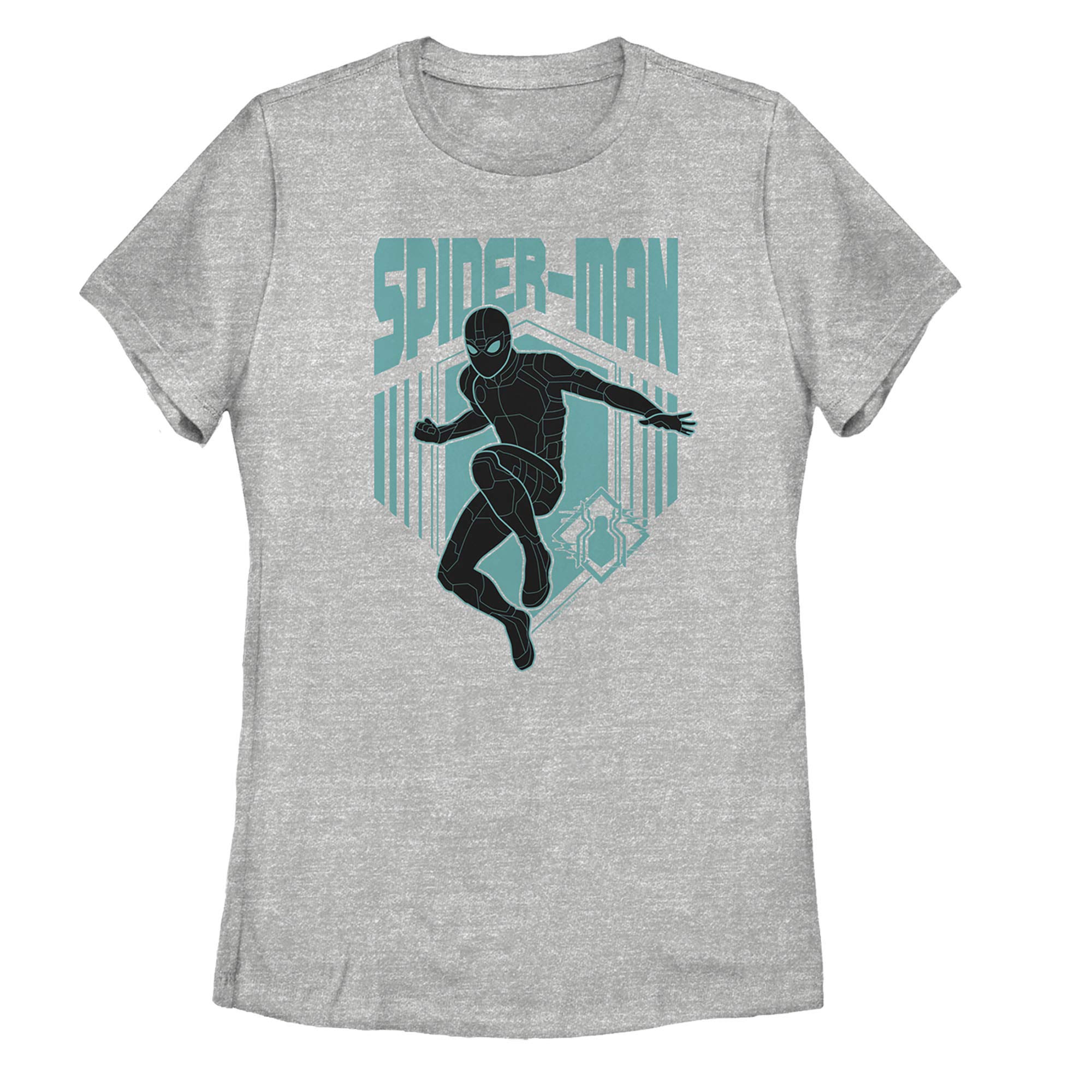 Marvel Women's Spider-Man: Far from Home Shadow Streak Graphic T-Shirt | Superhero Movie Merchandise | Perfect for Cosplay, Comic Con & Everyday Wear