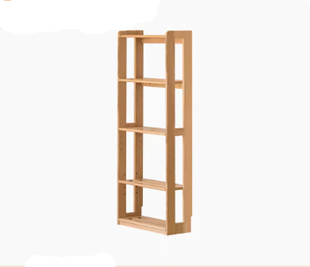 Solid Wood Floor-to-Ceiling Bookshelf - Beech & Oak Wooden Storage Shelf for Books, Toys, and Home Decor | Perfect for Living Room, Nursery, and Home Office Organization