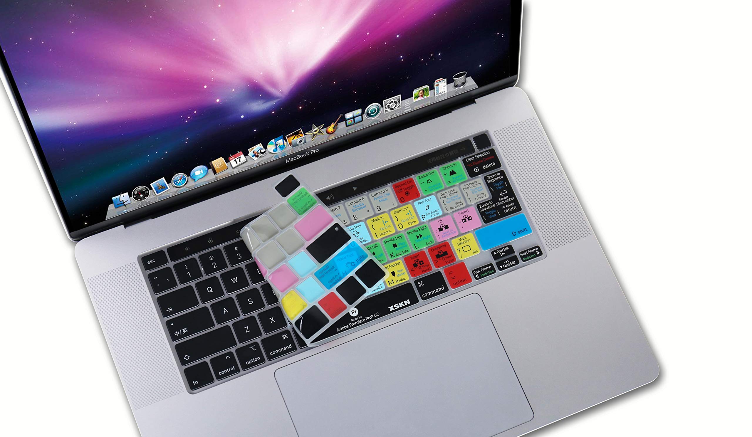 XSKN Premiere Pro CC Silicone Shortcut Keyboard Cover - Compatible with MacBook Pro 16