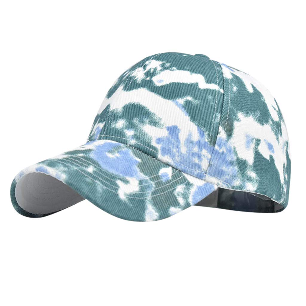 Breathable Cotton Sports Sun Visor Hats for Women & Girls - Adjustable Twill Baseball Cap with Sweatband in Green & White | Perfect for Running, Golf, Tennis & Outdoor Activities