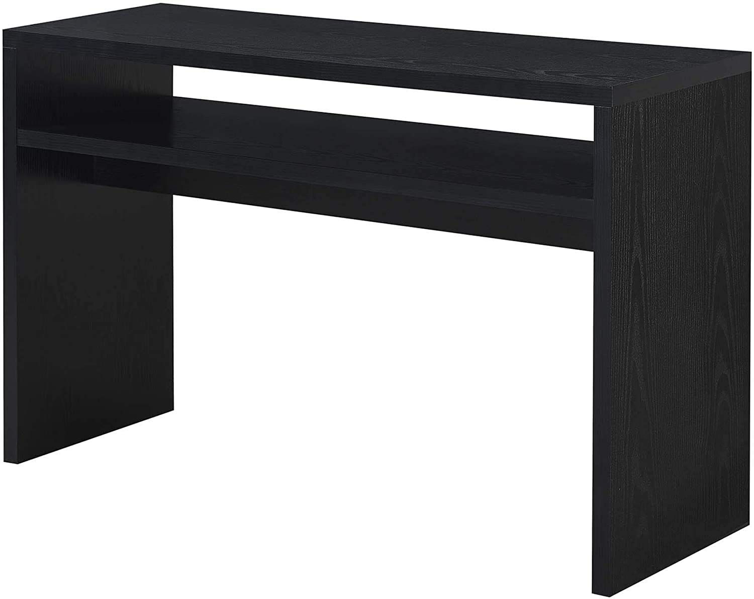 Convenience Concepts Northfield Deluxe Console Table - Modern Entryway Sofa Table with Storage Shelf, Black | Perfect for Hallway, Living Room & Home Decor