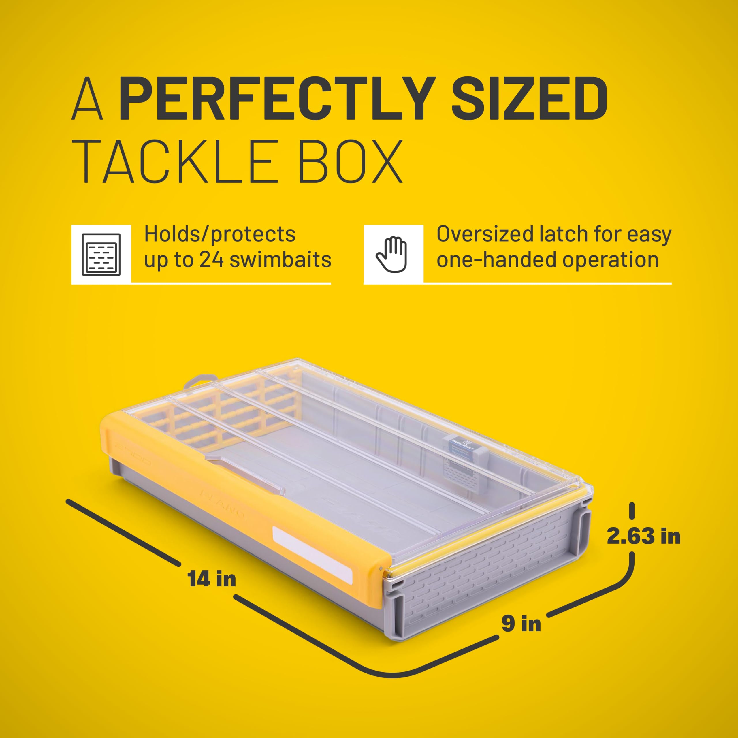 Plano EDGE Series Fishing Tackle Storage Box - Waterproof & Rustproof Tackle Organizer for Lures, Hooks & Fishing Gear | Perfect for Boat, Kayak & Shore Fishing Trips