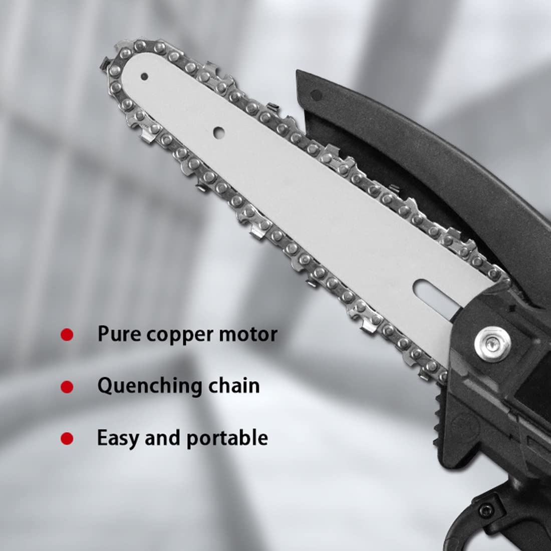 4 Inch Cordless Mini Chainsaw - Lightweight Handheld Battery Powered Chainsaw for Wood Cutting, Tree Trimming, Pruning & DIY Projects | Perfect for Garden Maintenance, Camping & Outdoor Use
