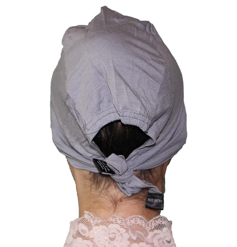 Aker Satin Bonnet Underscarf for Women - Dark Grey Hair Protection for Sleeping & Styling - Soft Silk-Like Head Wrap for Natural Hair Care