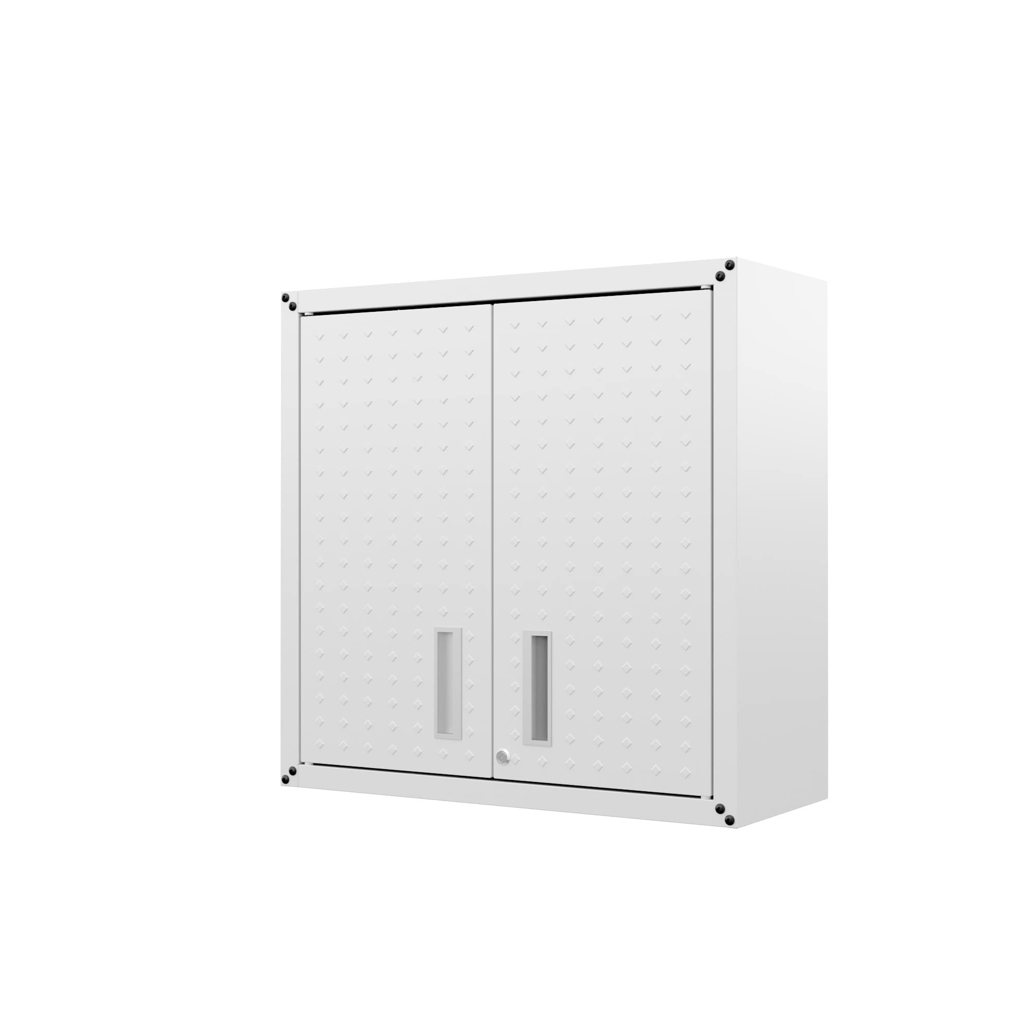 Manhattan Comfort Fortress Storage Units - White | Modern Home & Office Organization Solutions for Small Spaces | Perfect for Bedroom, Living Room & Closet Storage