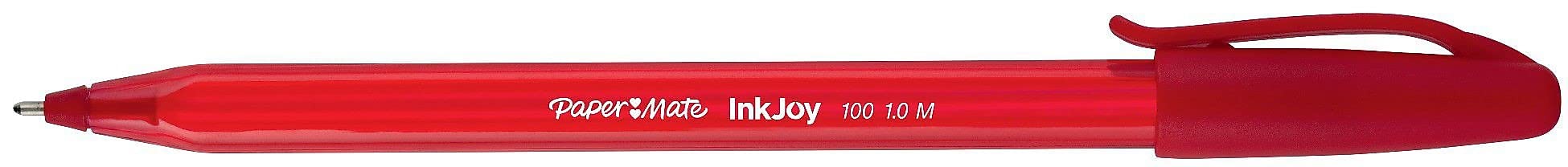 Paper Mate InkJoy 100ST Ballpoint Pens - Medium Point (1.0mm) - 8 Pack with Black, Red & Blue Ink - Smooth Writing for Office, School & Note Taking - (1945930)