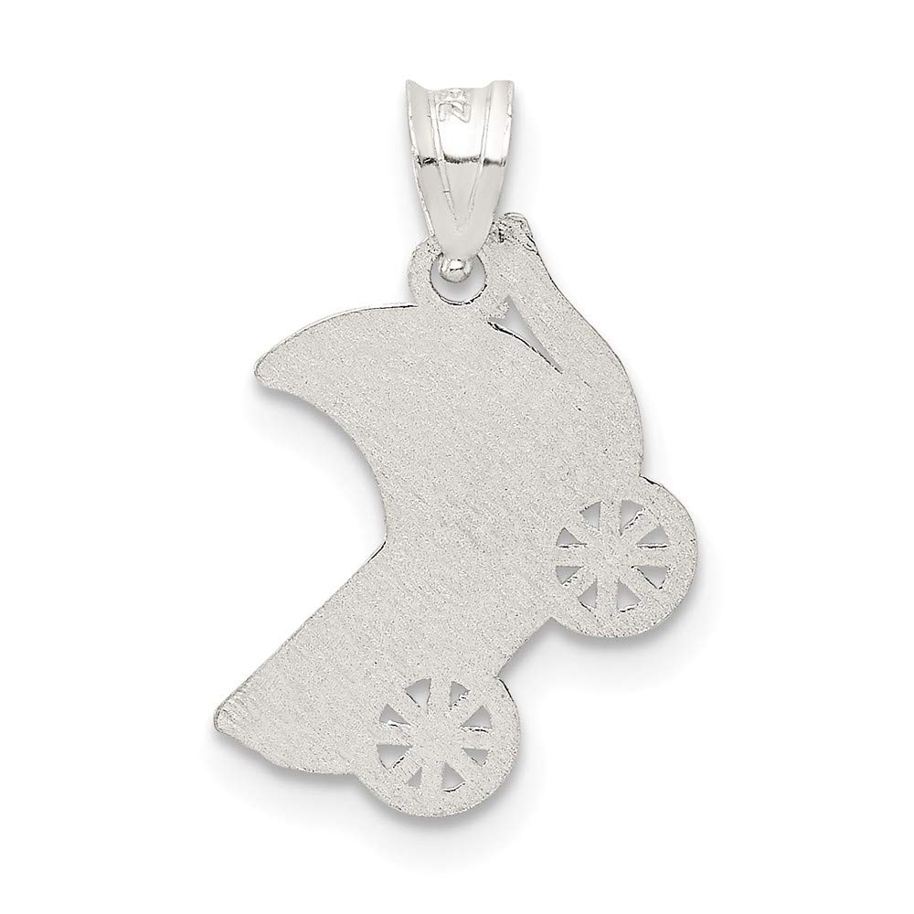 925 Sterling Silver Baby Buggy Charm - Dainty Pendant for Necklace, Bracelet & Jewelry Making - Perfect Gift for New Moms, Baby Showers & Christenings