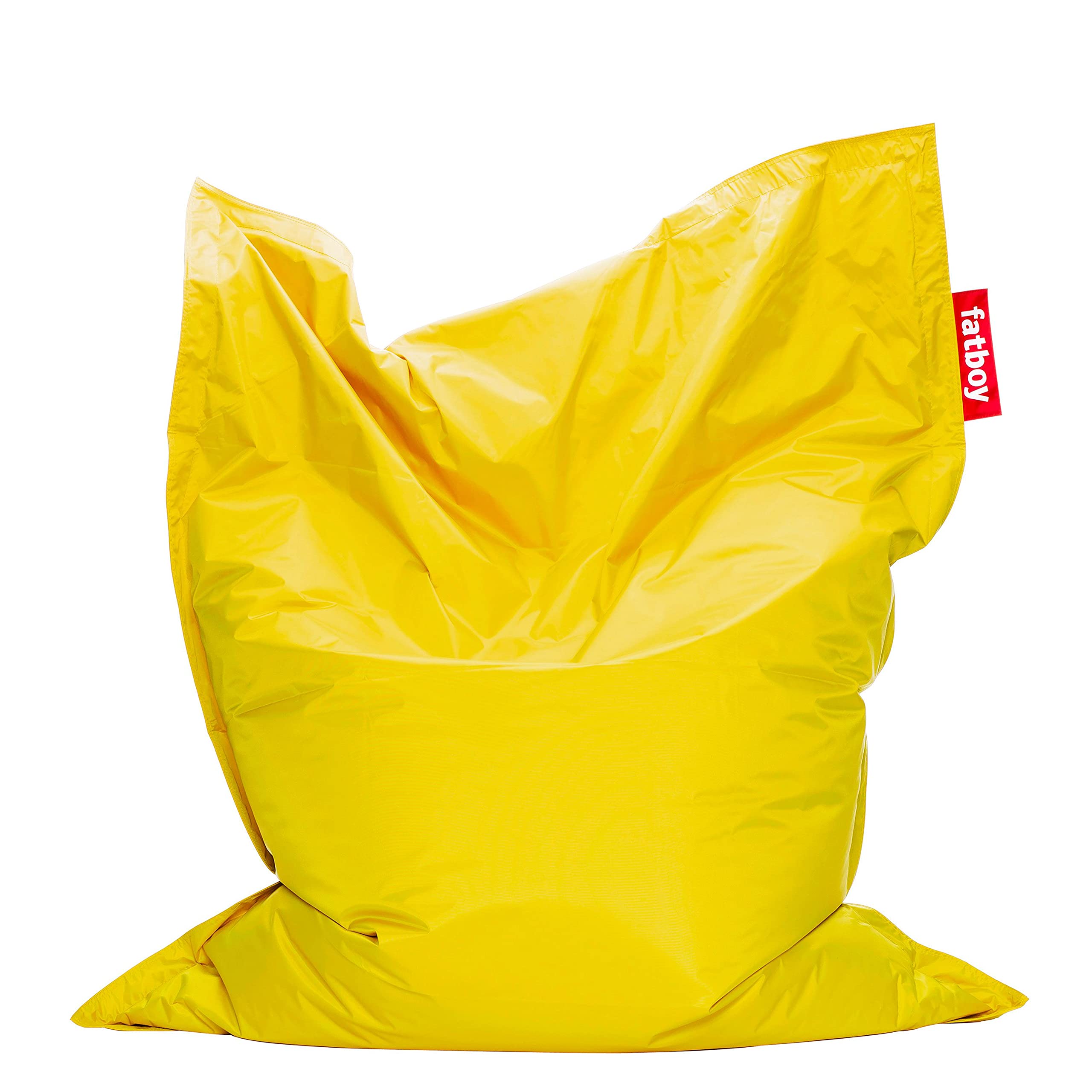 Fatboy Original Bean Bag Chair - Small Yellow Indoor/Outdoor Beanbag for Kids & Adults - Perfect for Living Room, Bedroom, Dorm, Game Room & Patio Relaxation