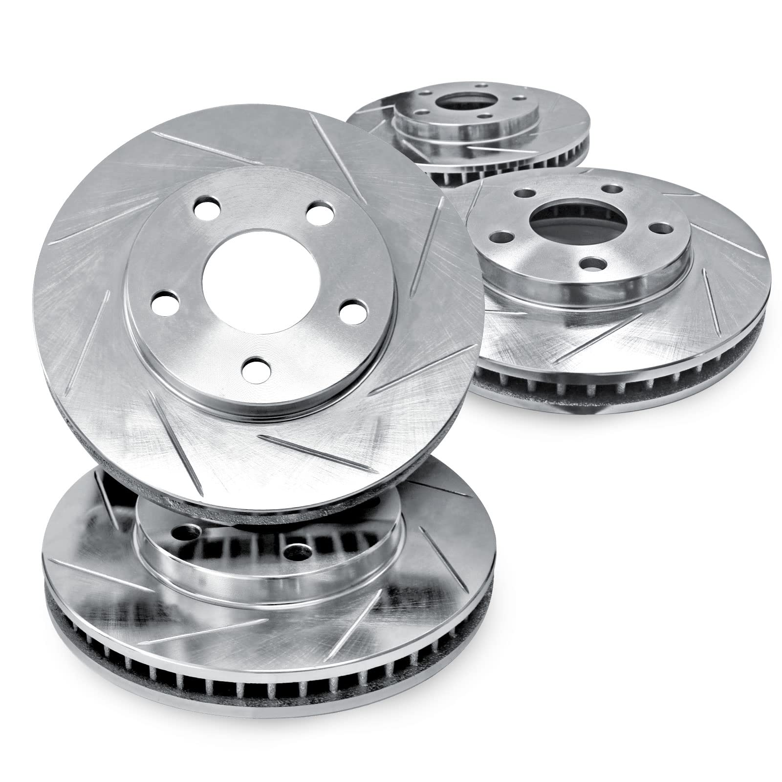 Premium Slotted Brake Rotors Kit - Front & Rear Disc Brakes for 2003-2009 Lexus GX470 & Toyota 4Runner | High-Performance Braking for Off-Road & Daily Driving