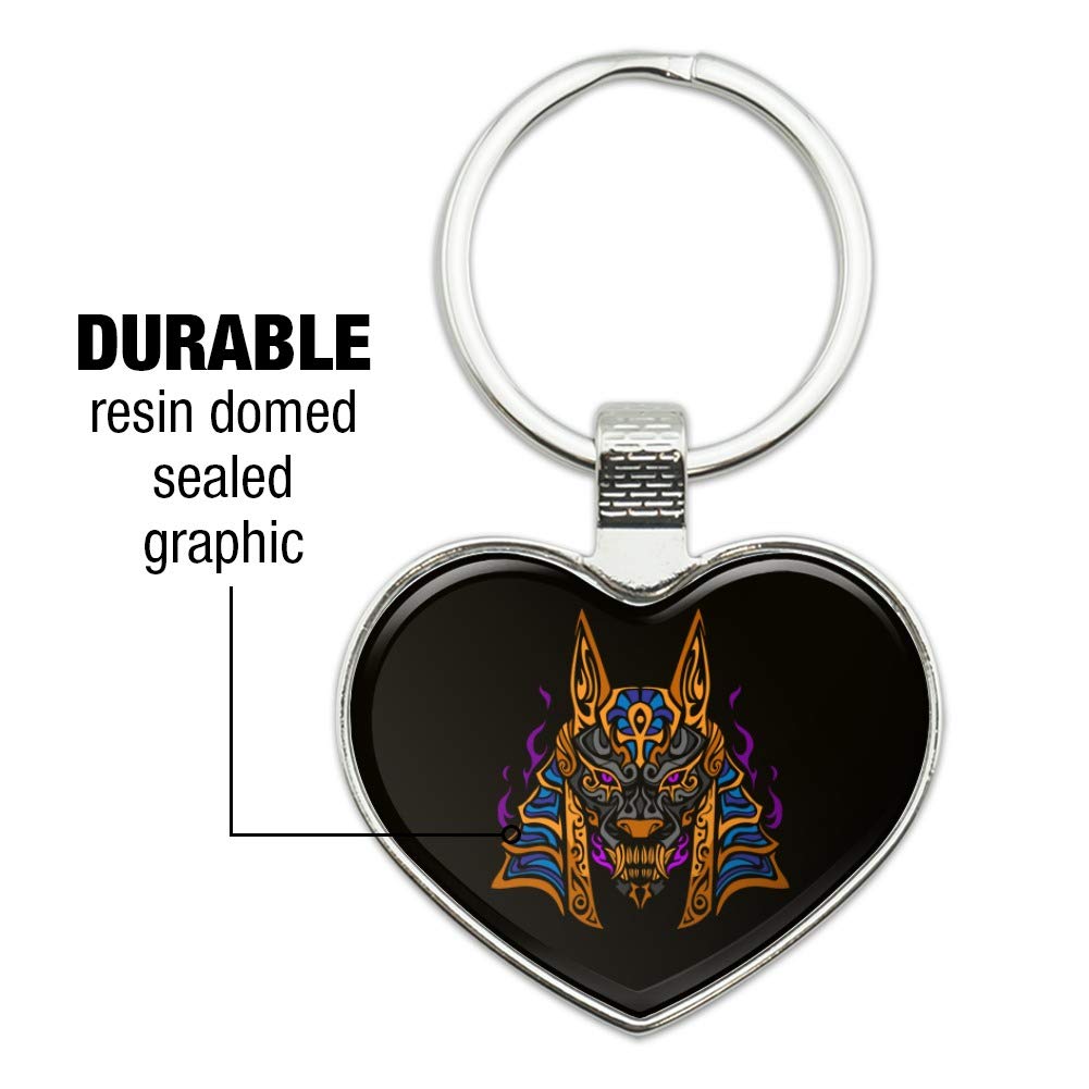 Anubis Egyptian God of Death Keychain - Vintage Jackal Head Metal Key Ring for Men & Women - Perfect for Gothic Lovers, Mythology Enthusiasts, and Unique Gift Ideas