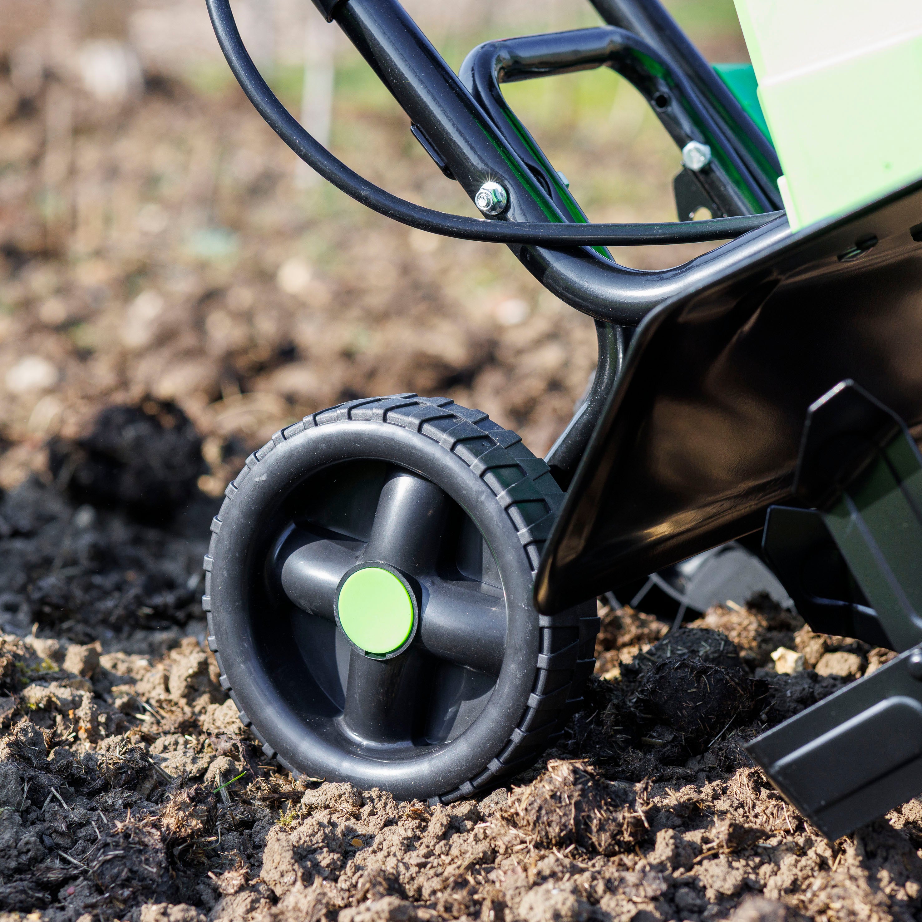 1500W Electric Tiller Cultivator - 40cm Working Width, 6 Steel Blades, 10m Power Cord - DG217 for Garden Soil Cultivation, Weed Removal & Landscaping