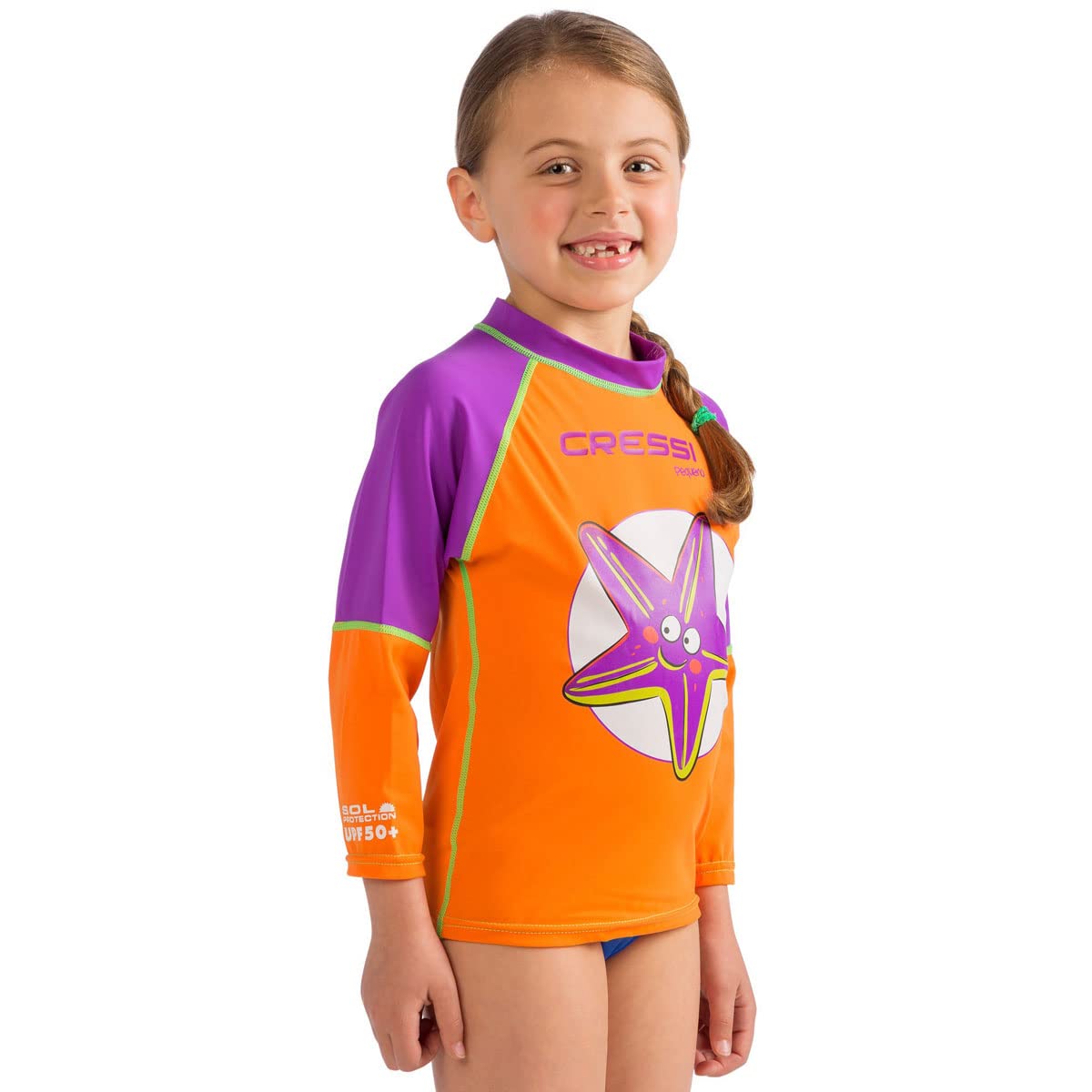 CRESSI Boys' Rash Guard UPF 50+ Sun Protection Swim Shirt for Kids - Long Sleeve Quick Dry UV Shirt for Swimming, Surfing, Beach & Pool Activities