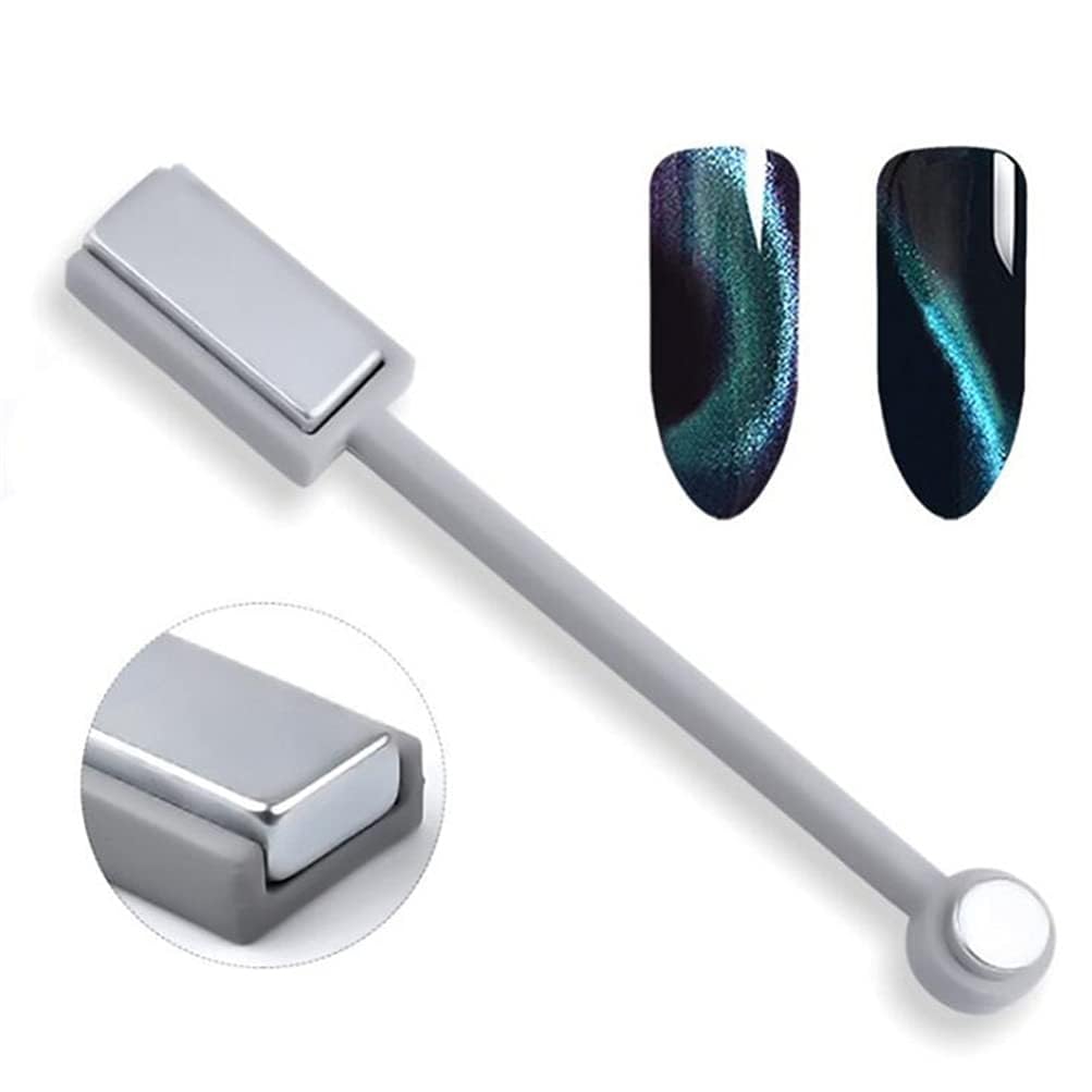 Double Head Magnet Stick for 3D Magnetic Cat Eye Gel Nail Polish - Professional Nail Art Manicure Tool (1-Piece) - Perfect for Salon & Home Nail Designs