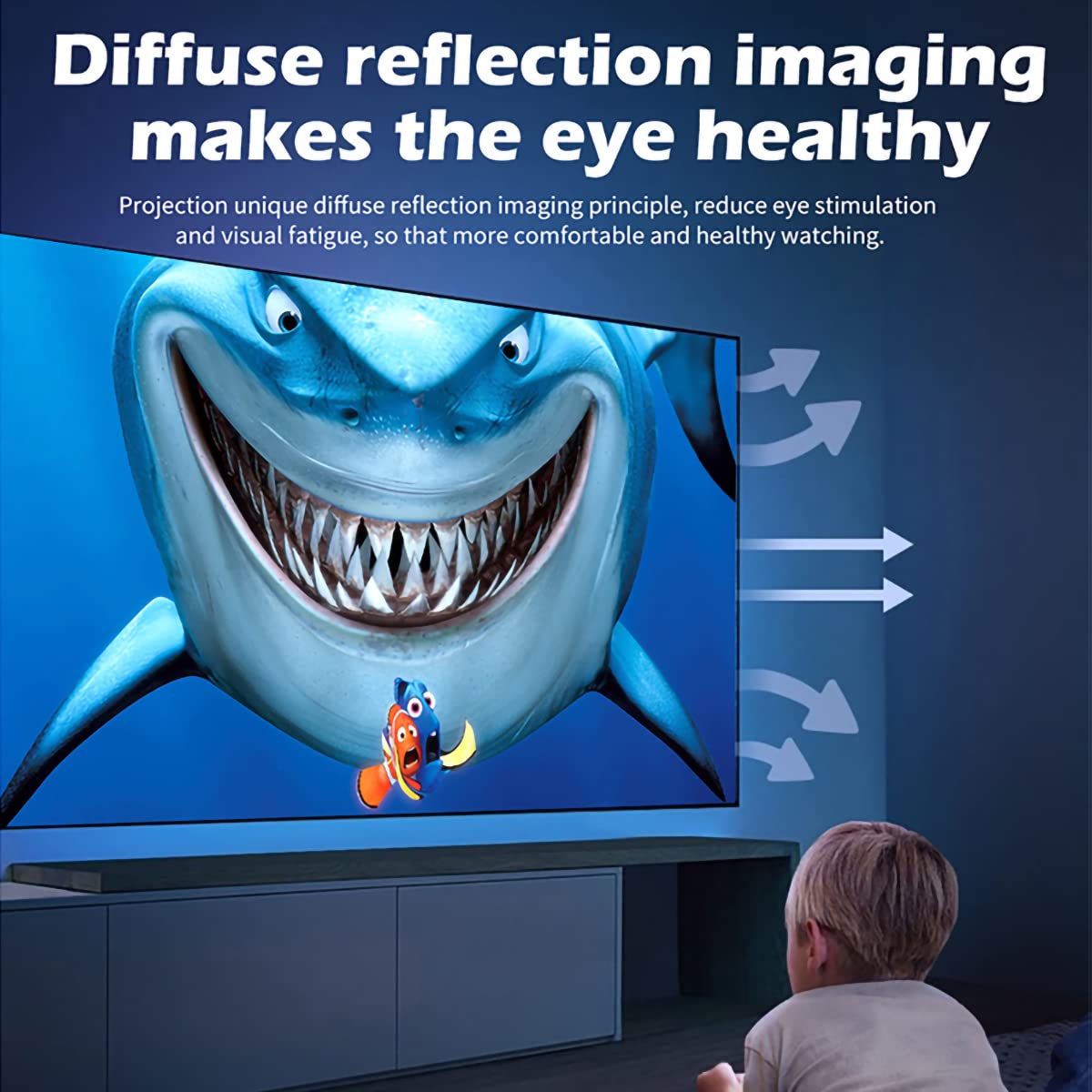 Dr.Lefran Portable Full HD Projector - 1080P LED Home Theater Projector with WiFi, HDMI & USB | Compatible with Laptop, PC, PS5, Smartphone | Perfect for Movie Nights, Gaming & Outdoor Entertainment