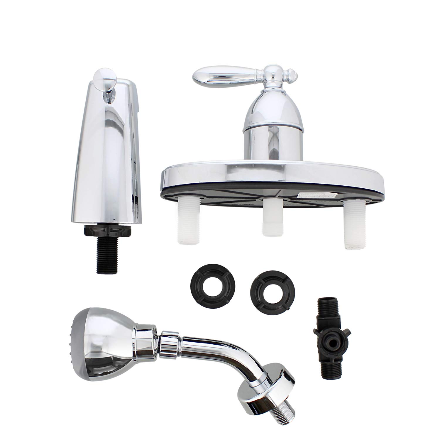 Empire Chrome Shower Diverter Kit - High Flow Bathroom Faucet Valve Set for Tub Spout & Handheld Showerhead | Perfect for Bathroom Renovation & Modern Home Upgrade