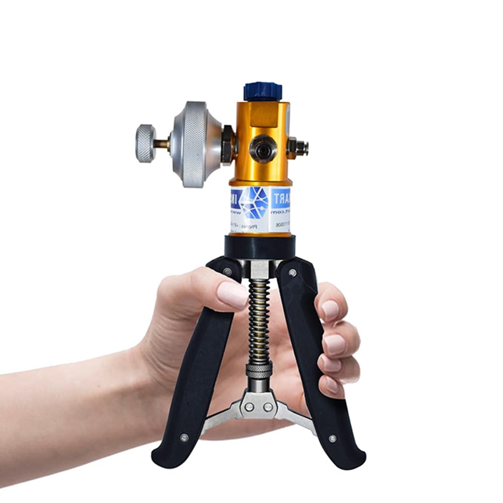 AI-DP1-2200 Hand Operated Pressure & Vacuum Pump Calibrator with Gauge - Portable Calibration Tool for Labs, Field Work & Transmitter Calibration | Ideal for Industrial Maintenance, HVAC Systems & Process Control