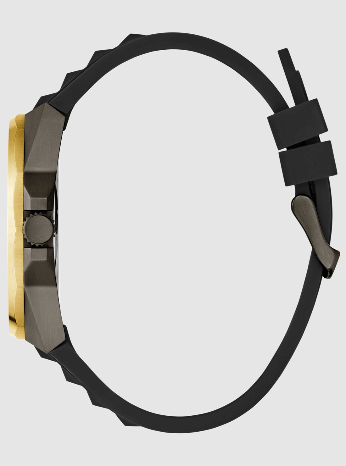 Black Silicone Watch with Gold Dashboard - Stylish & Durable for Men & Women - Perfect for Casual, Work & Outdoor Activities