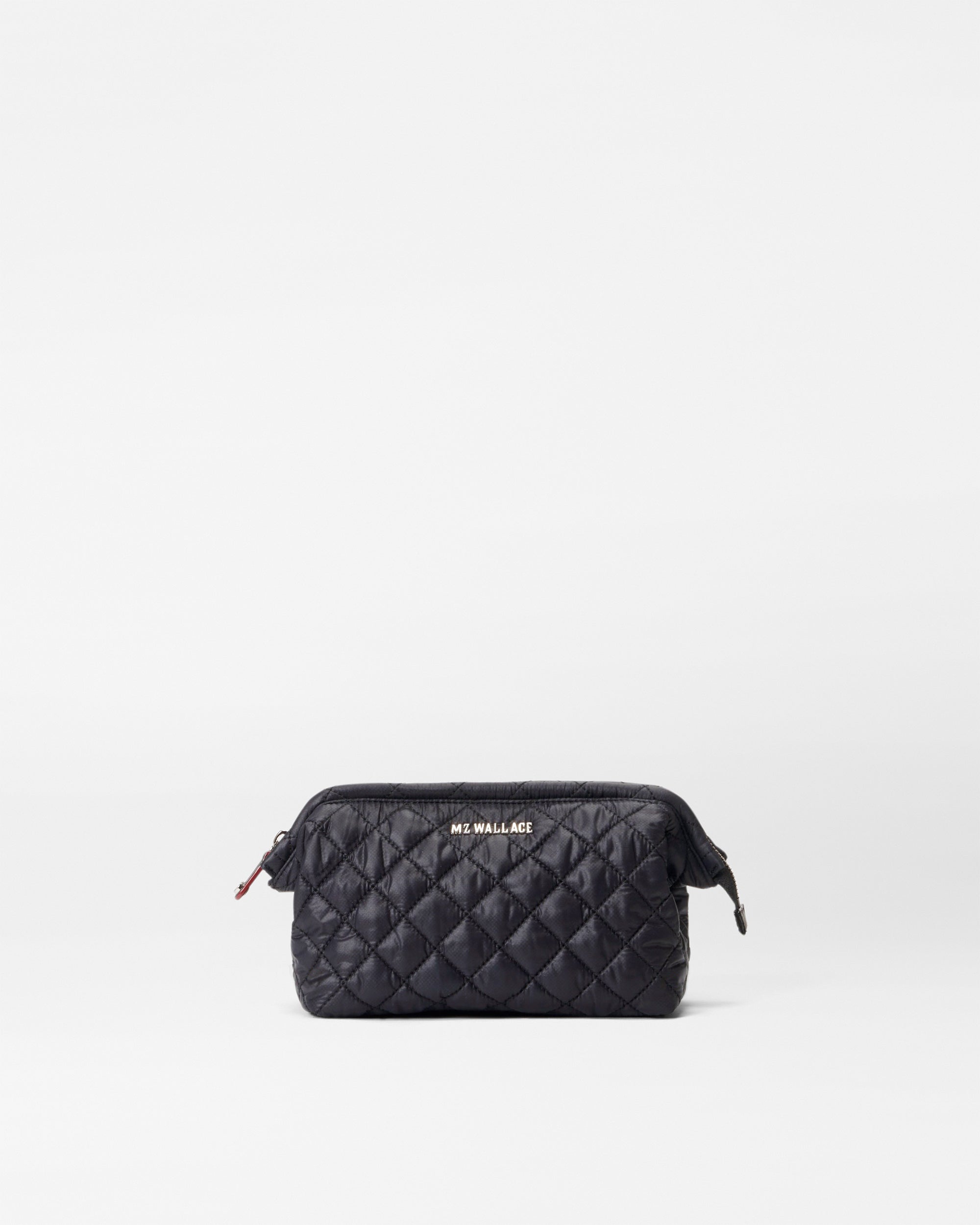 Black Crosby Frame Cosmetic Bag - Stylish & Spacious Makeup Organizer for Travel, Gym, and Daily Use | Perfect for Cosmetics, Toiletries, and Accessories Storage