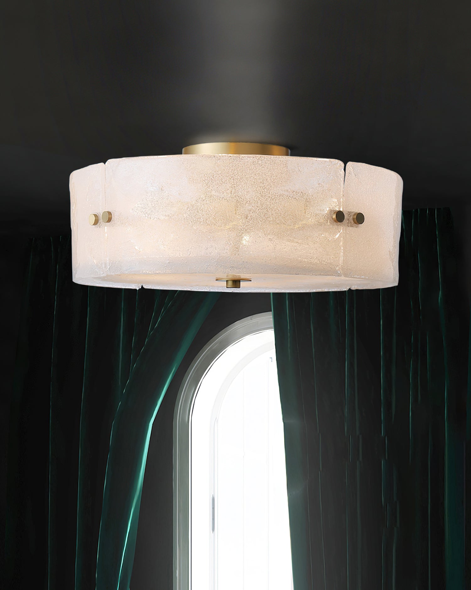 Dumount Modern Ceiling Light Fixture - Energy Efficient LED Flush Mount for Bedroom, Living Room, Kitchen & Hallway Lighting