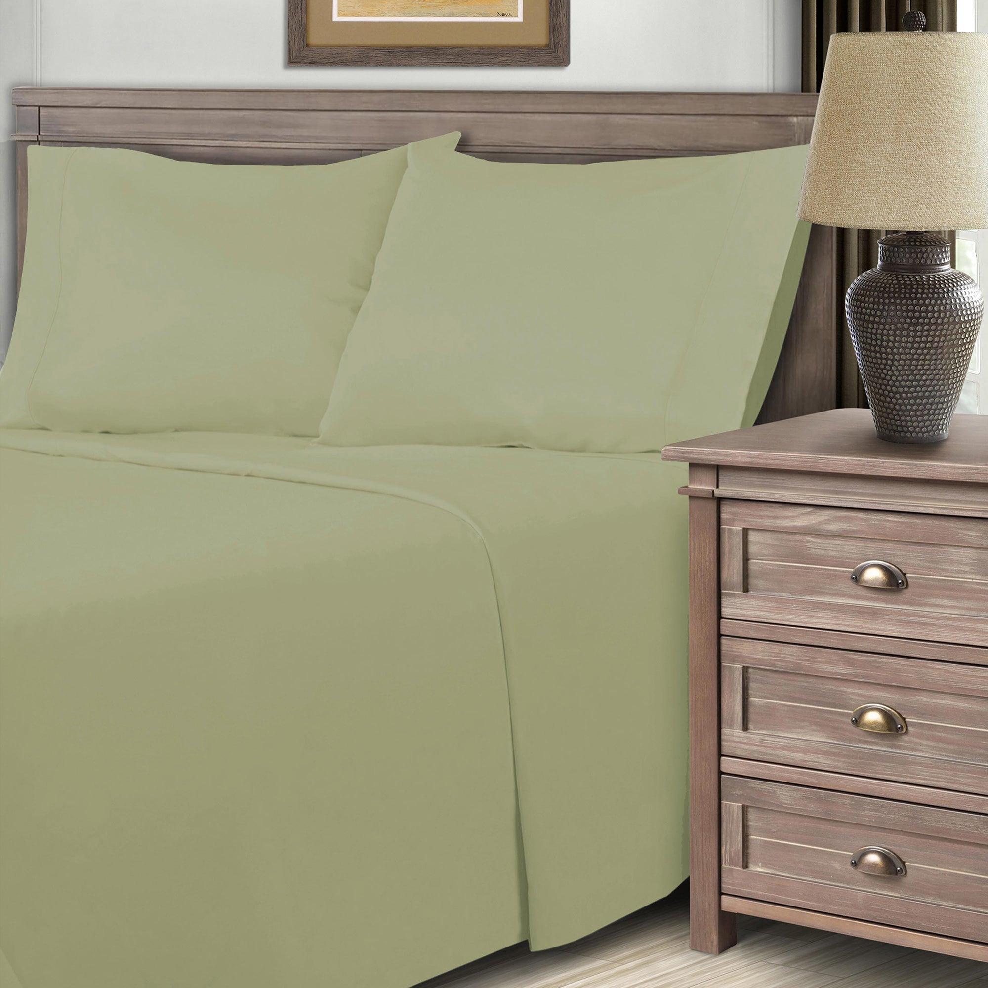600 Thread Count Cotton Blend Solid Deep Pocket Sheet Set - Ultra Soft & Breathable Bed Sheets for Queen & King Size Beds - Perfect for Luxury Bedroom & Hotel Use