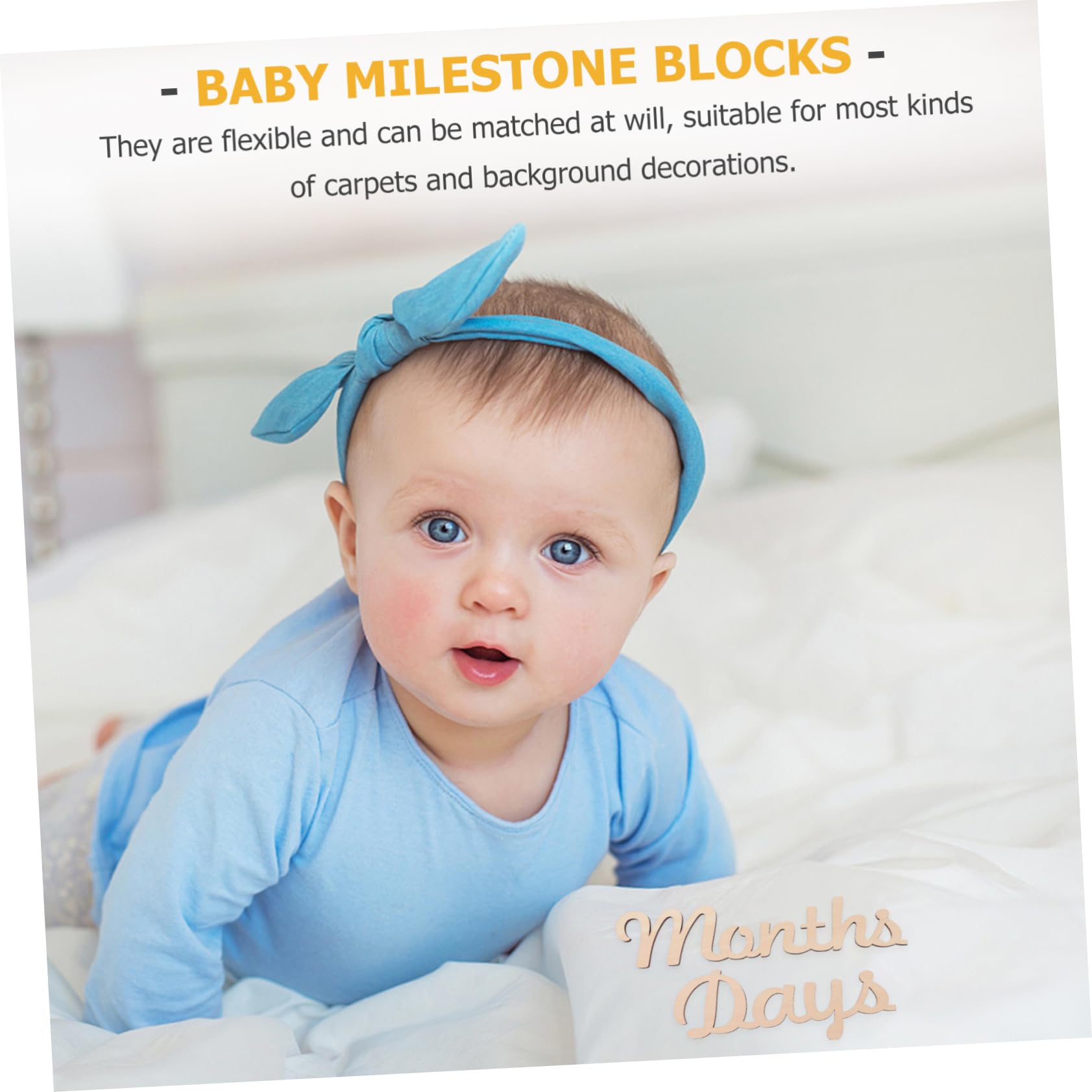 TOYANDONA 5 Sets Wooden Baby Milestone Numbers - Newborn Photo Props, Birth Announcement Sign & Monthly Growth Tracker for Baby Shower, First Birthday, and Family Bonding Moments
