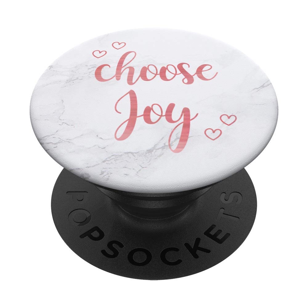 Inspirational 'Choose Joy' Quote Wall Art - Metallic Faux Rose Pink Home Decor for Living Room, Bedroom & Office