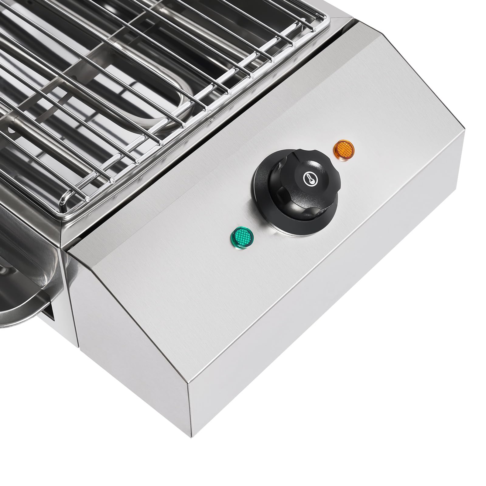 110V 1800W Electric Grill - Stainless Steel Indoor BBQ Grill with Smokeless Design - Perfect for Home Cooking, Parties & Outdoor Gatherings - Compact 54x28x13cm Size for Easy Storage