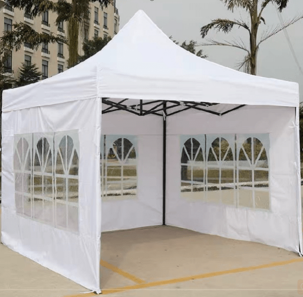 10x10 FT Outdoor Pop Up Tent Gazebo with Windows - Waterproof Party Canopy for Backyard, Camping & Events | Model ZB0356