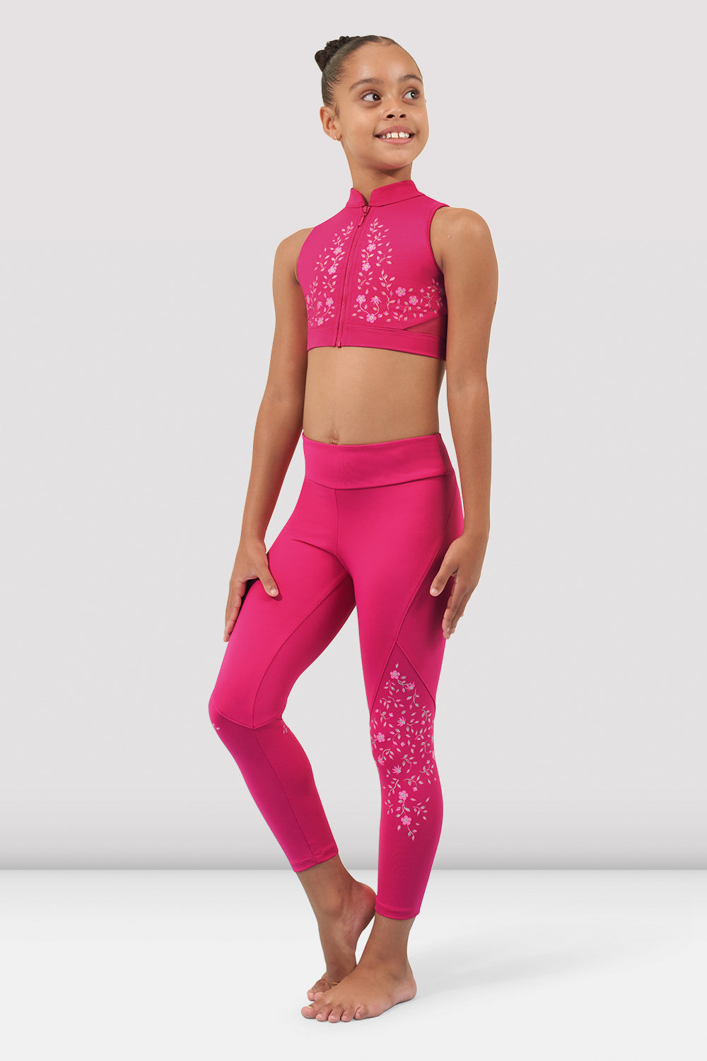 Naomi 7/8 Leggings for Girls - Soft Stretchy Yoga Pants for Kids - Perfect for Dance, Play & Everyday Wear