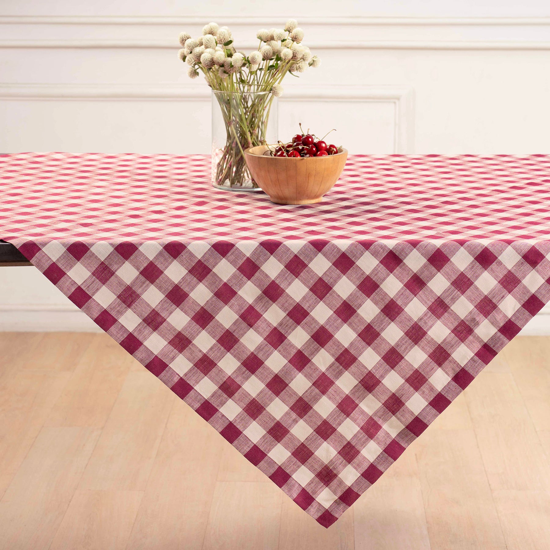 Morgan Check Table Throw - Classic Plaid Tablecloth for Dining Room, Kitchen, and Outdoor Picnics | Durable & Stylish Home Decor for Parties & Gatherings